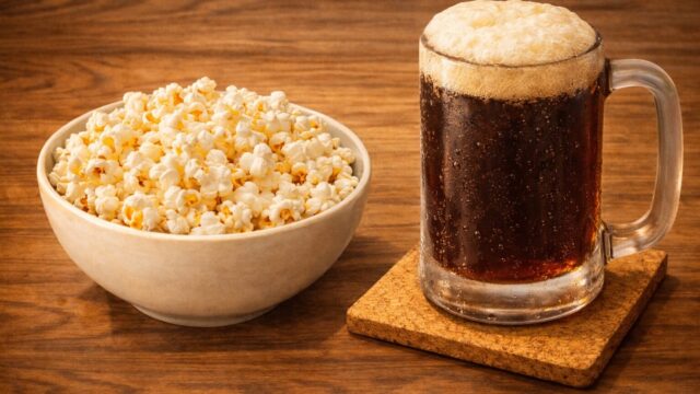 ポップコーンとルートビア